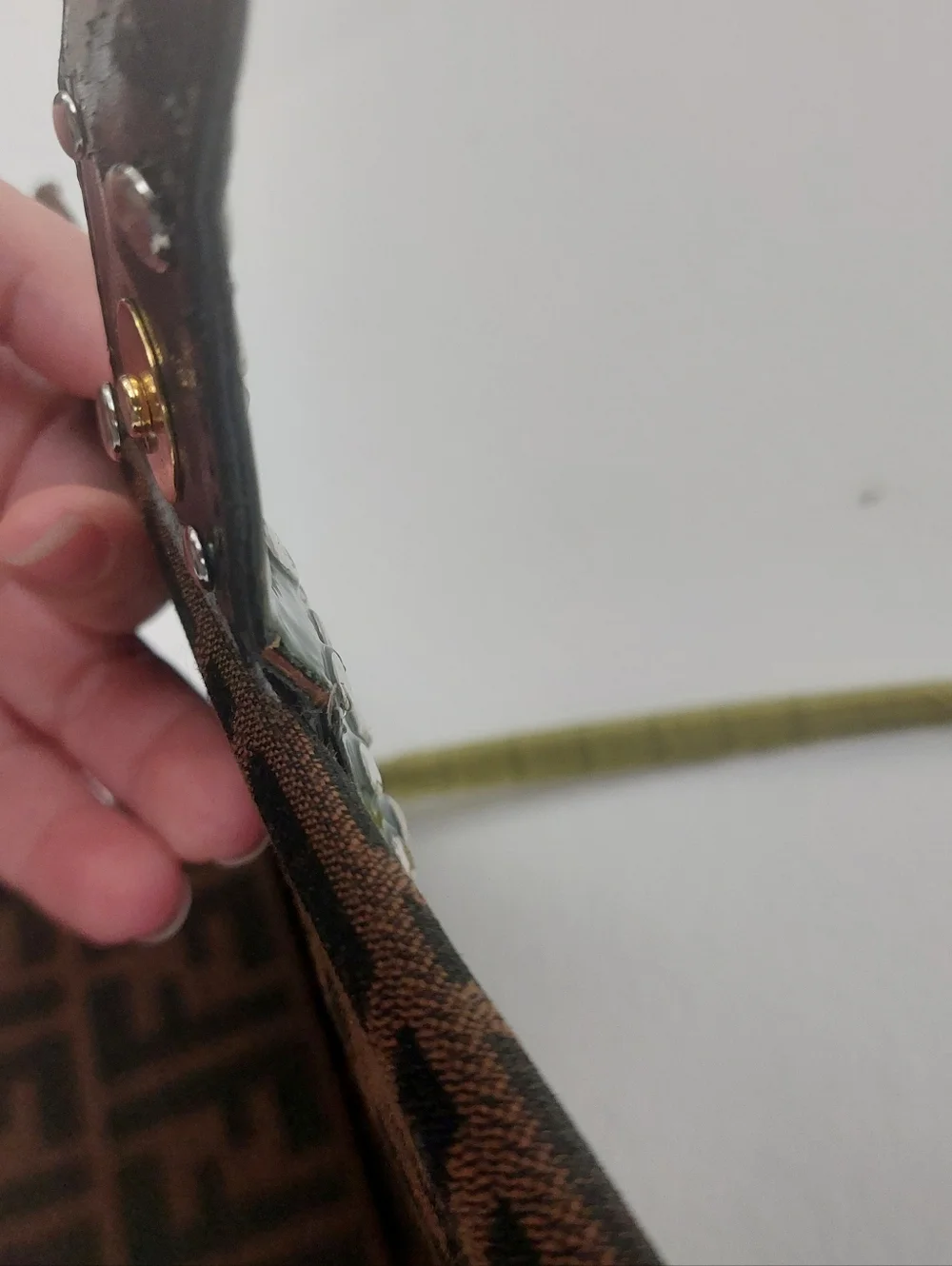 Brown Zucca Monogram Flap Baguette Bag - Picture 4 of 11